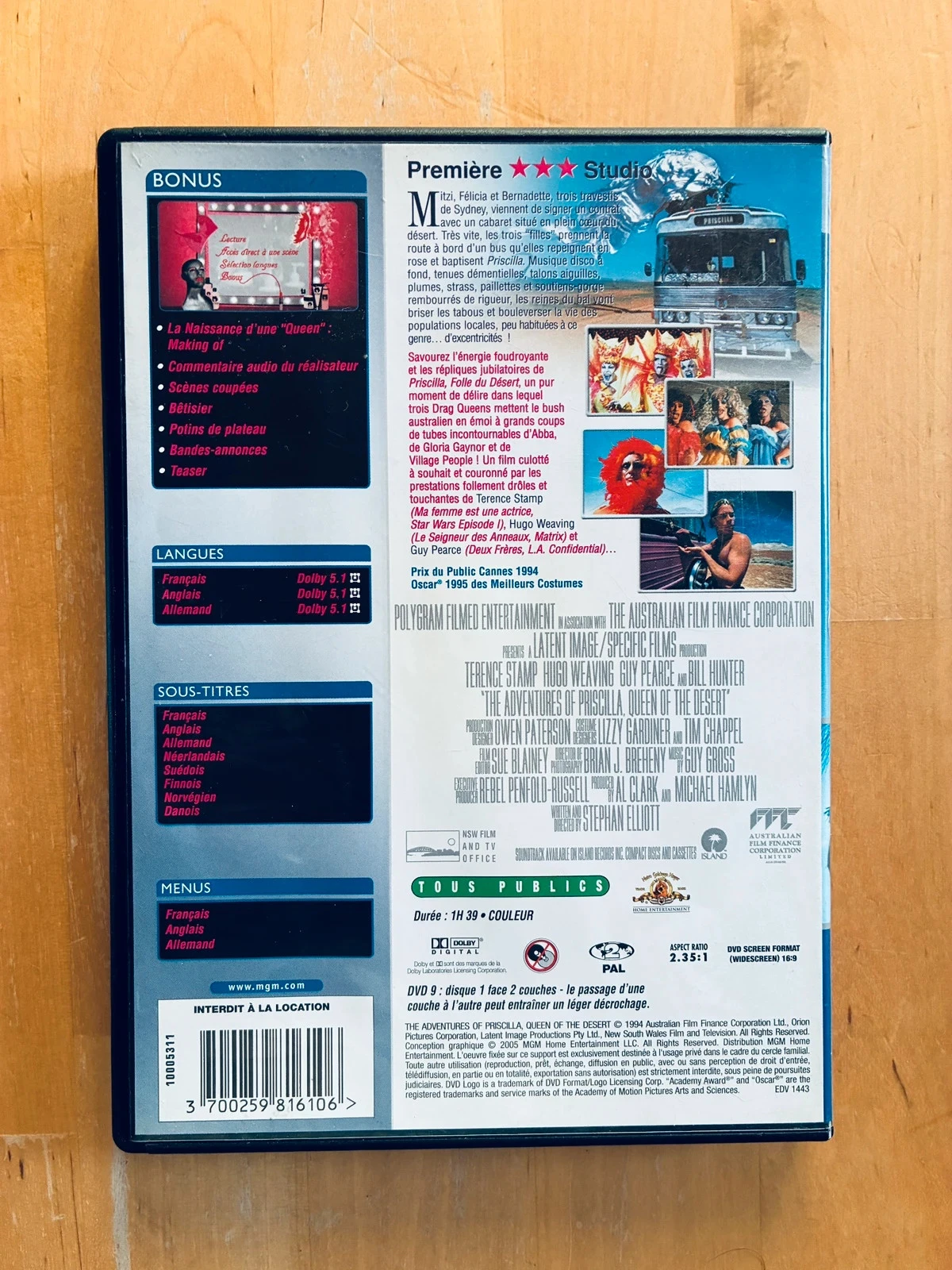 DVD Priscilla folle du désert. – photo 3